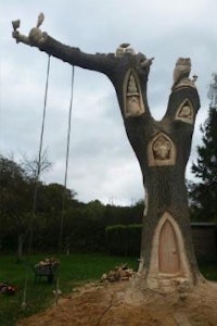 a tree that has been made into a sculpture
